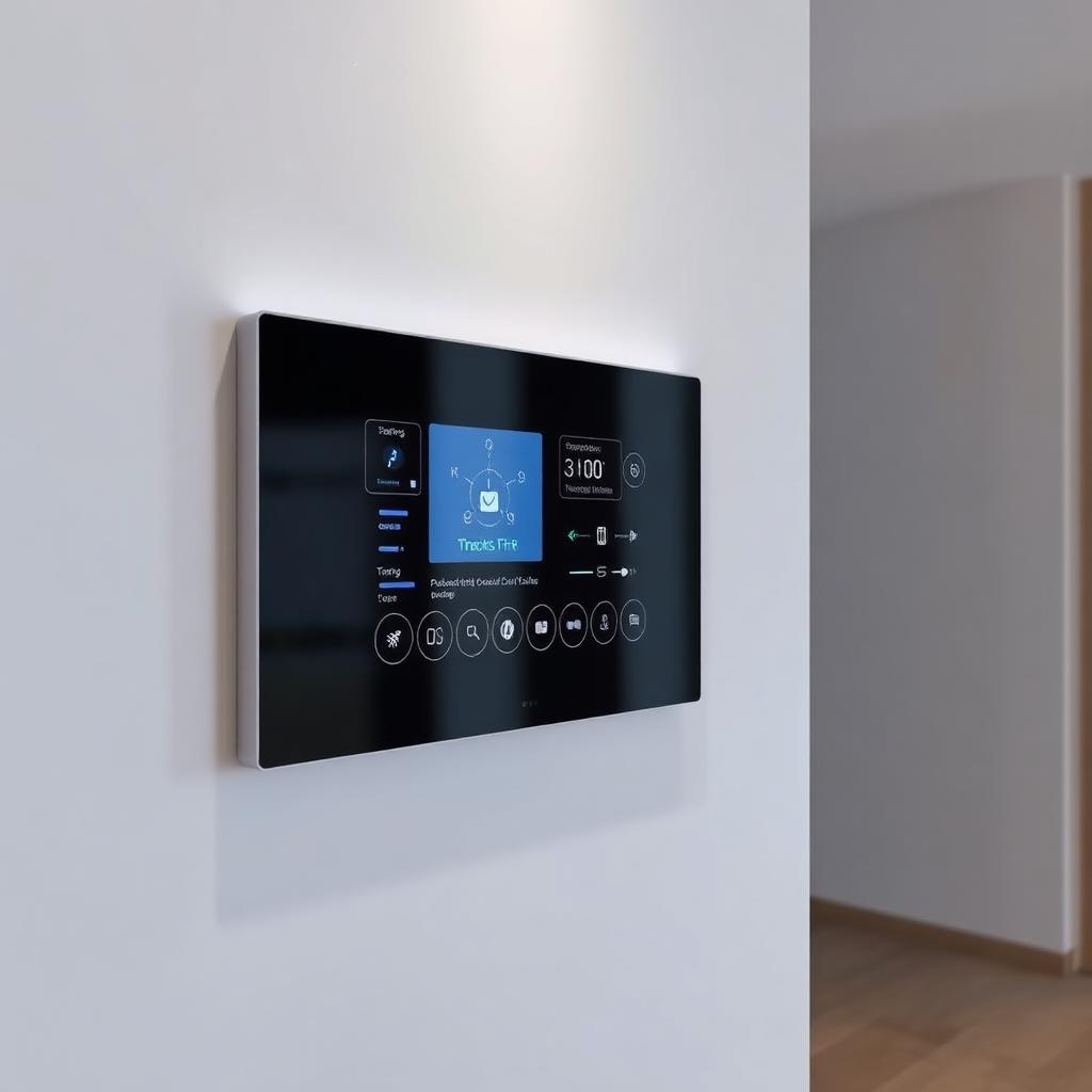 Panel sterowania smart home na ścianie